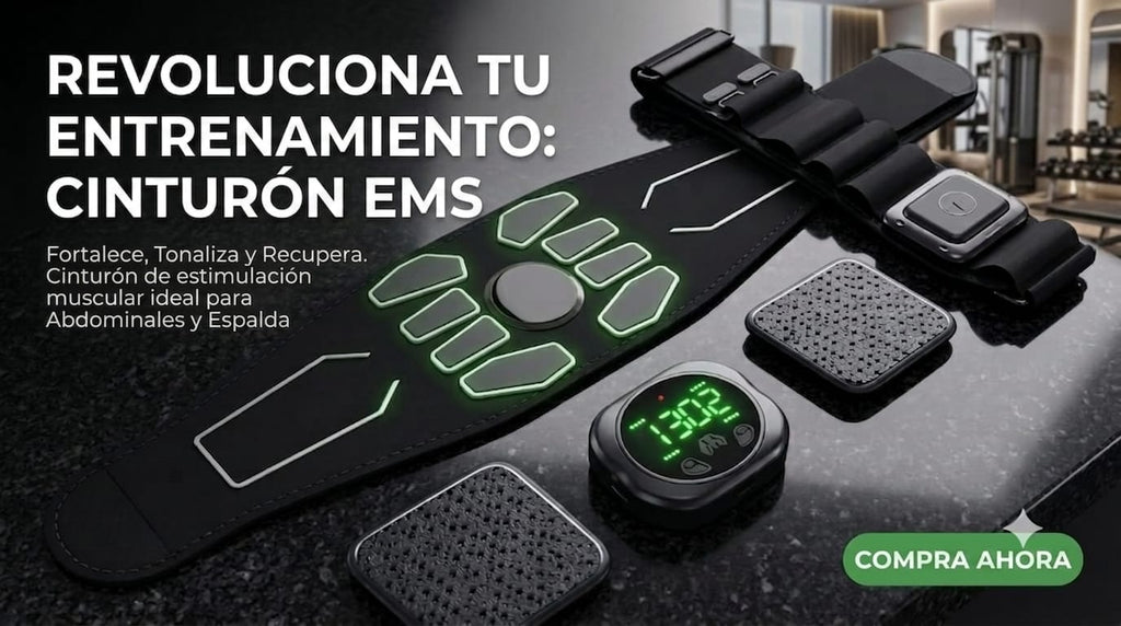 PulseTone Pro — Estimulador Muscular de 8 Zonas para Abdomen y Core