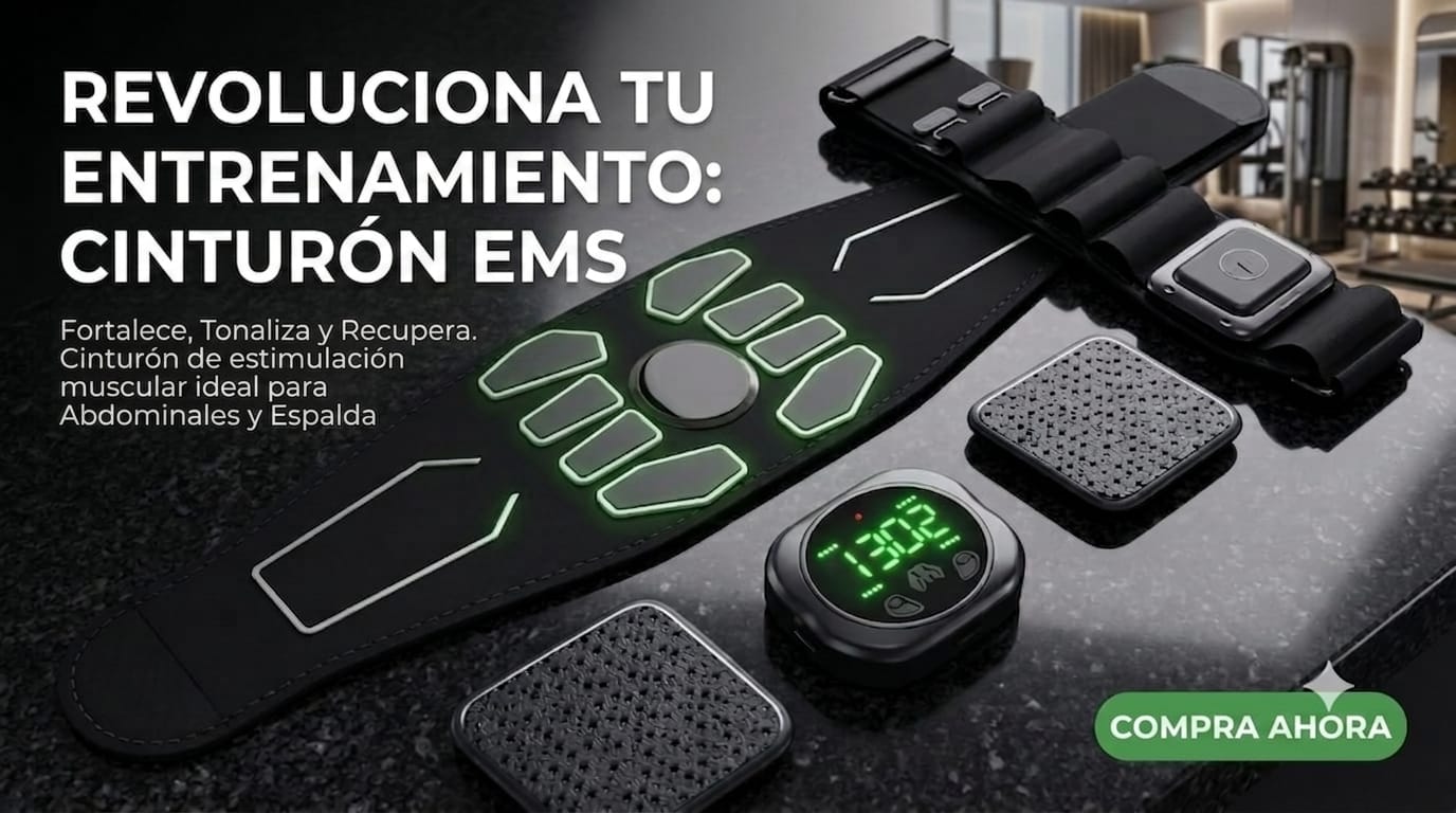 PulseTone Pro — Estimulador Muscular de 8 Zonas para Abdomen y Core